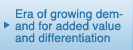 Eta of growing demand for added value and differentiation